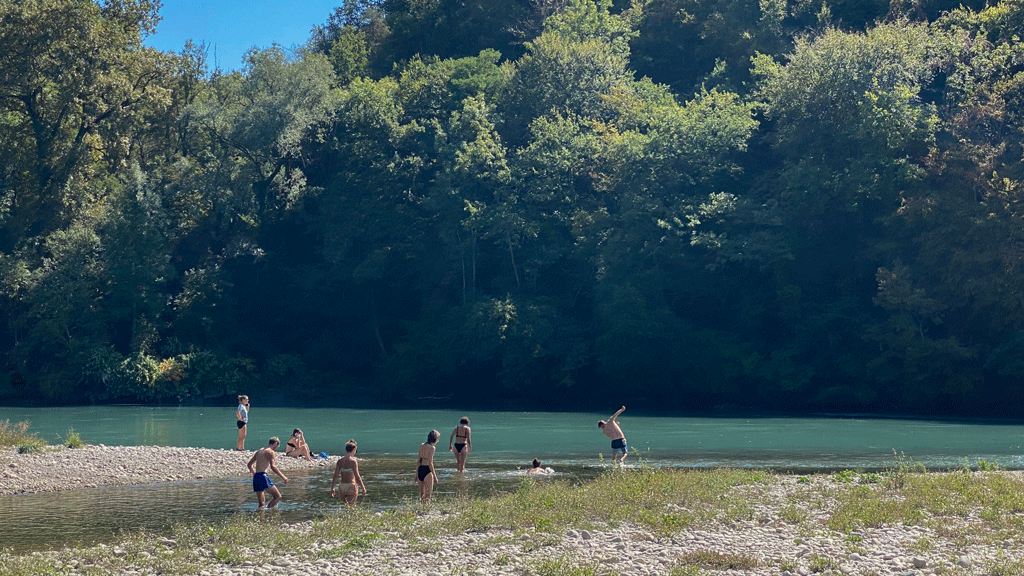 Allondon embouchure baignade